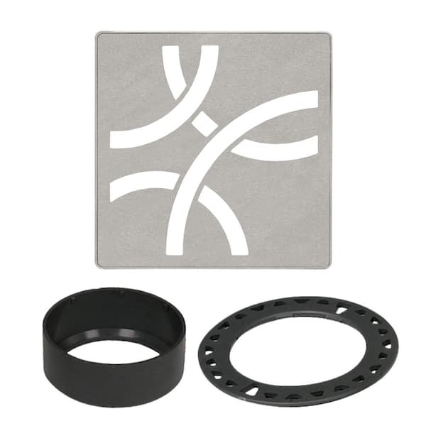 Schluter Kerdi-Drain 4 in. Greige Curve Drain Grate