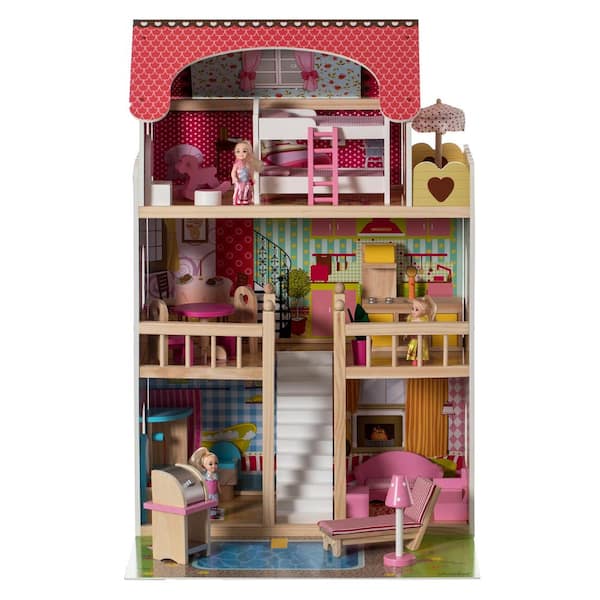 Barbie Dollhouse Set with 3 Dolls and Furniture, Pool and Accessories, Ages  4 & up