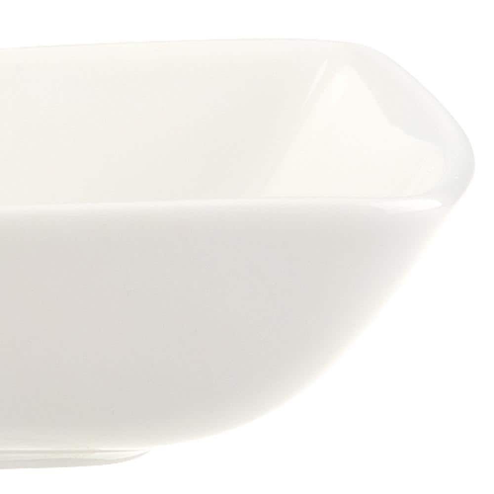 Elegant White Ceramic Square Snack Bowl for Everyday Elegance