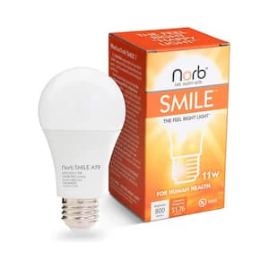 NorbSMILE 11-Watt Equivalence A19 Sun-Spectrum 5000K Smile LED Bulb(1-Pack)