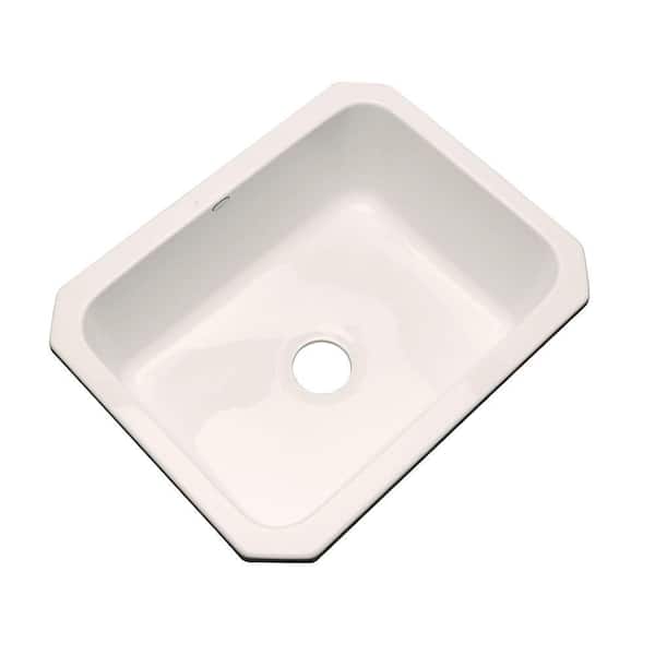 Thermocast Inverness Undermount Acrylic 25 in. Single Bowl Kitchen Sink in Bone
