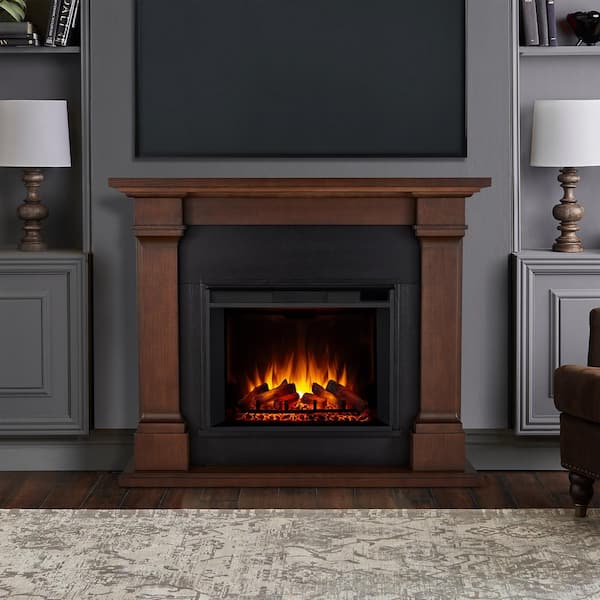 Real Flame Callaway 63 in. Grand Electric Fireplace in Chestnut Oak