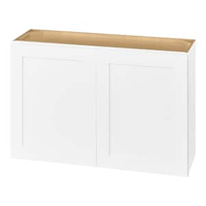 Avondale 36 in. W x 12 in. D x 24 in. H Ready to Assemble Plywood Shaker Wall Bridge Kitchen Cabinet in Alpine White