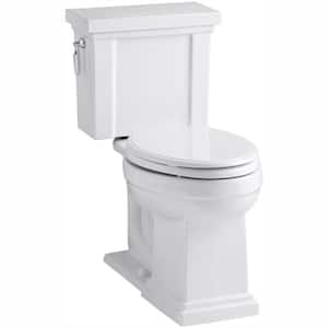 Tresham 2-Piece 1.28 GPF Single Flush Elongated Toilet with AquaPiston Flush Technology in White, Seat Not Included