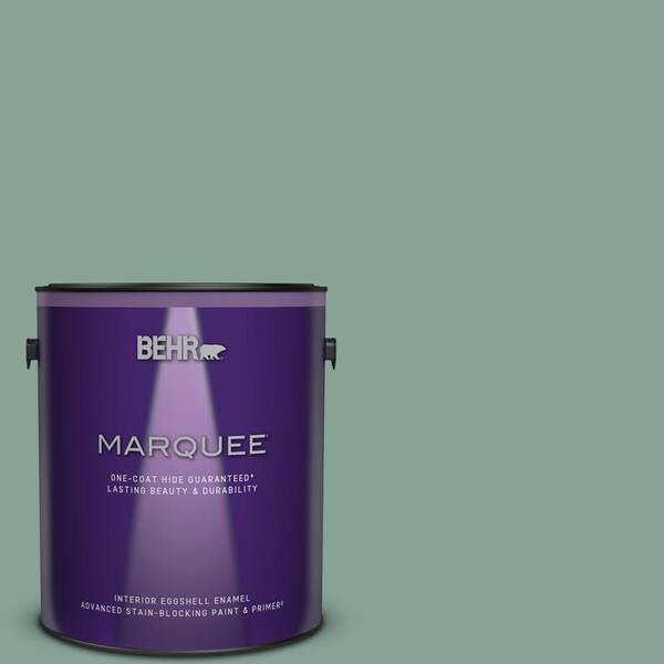 BEHR MARQUEE 1 gal. #T16-12 Modern Mint Eggshell Enamel Interior Paint & Primer