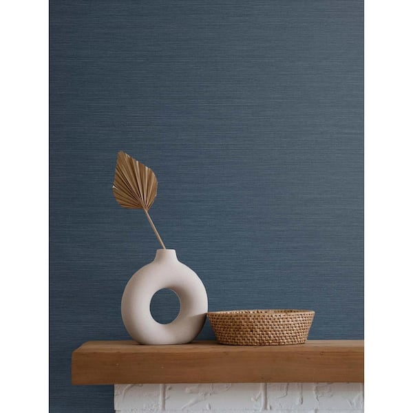 60.75 sq. ft. Alpha Seawave Sisal Embossed Vinyl Unpasted Wallpaper Roll