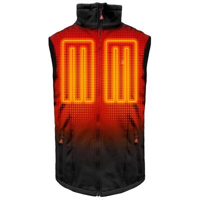Men's Large Black Softshell 5-Volt Battery Heated Vest
