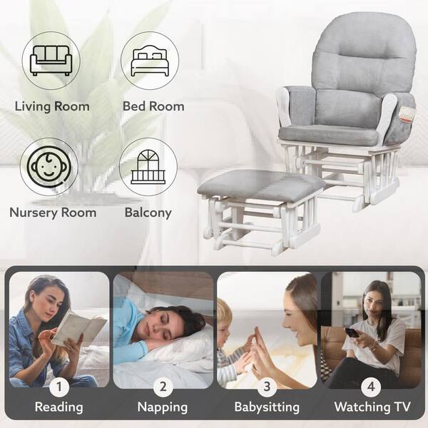Portable Rocking-Chair for Nursery Furniture Home Office Chair Travel for  Moms