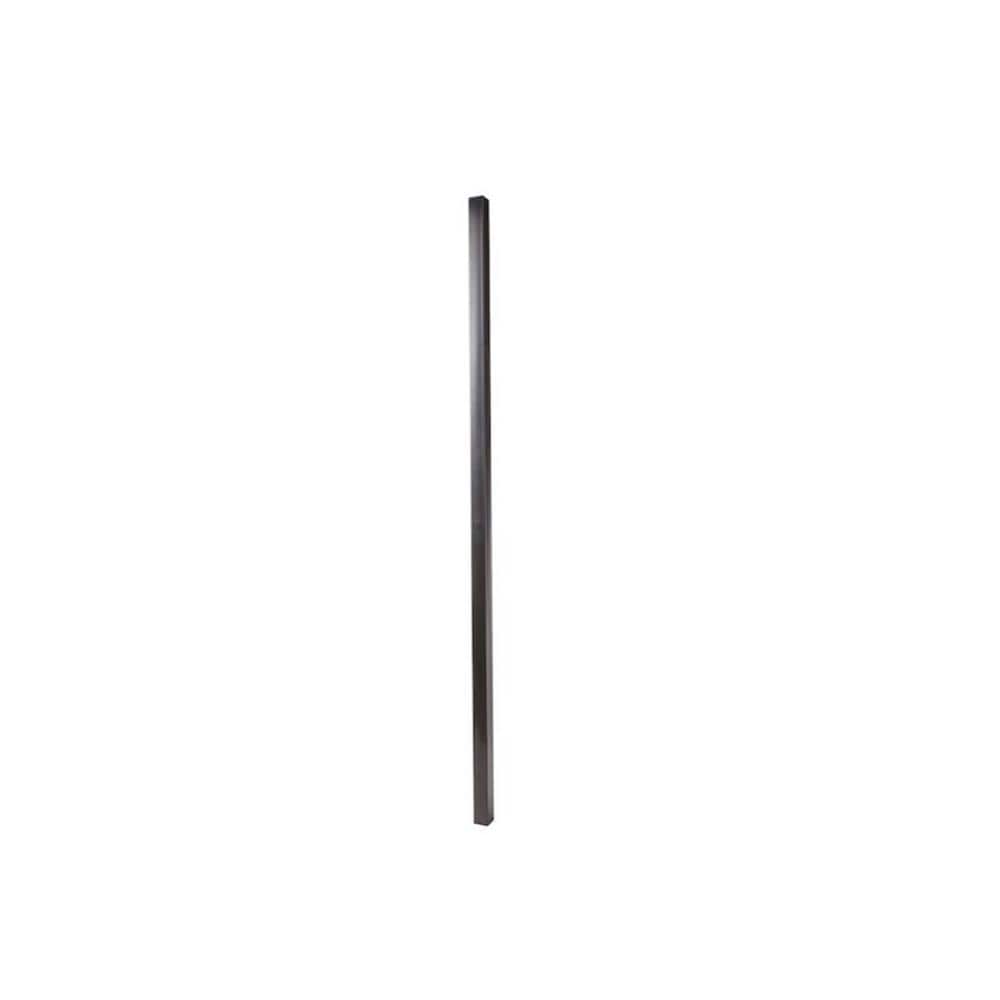 Unbranded - 2 in. x 2 in. x 4.5 ft. Black Metal Fence Post with Post Cap
