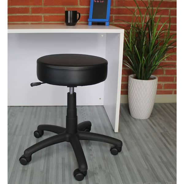 Office Star Products Pneumatic Backless Black Drafting Stool ST215 - The  Home Depot