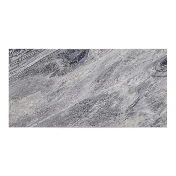 Apollo Tile Grandis 12 in. x 24 in. Polished Gray Marble Large Format Wall and Floor Tile (10 sq. ft./case)-5 Pack