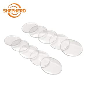 3/4 in. Clear Soft Rubber Like Plastic Non-Adhesive Round Bumpers for Glass Surfaces (10-Pack)