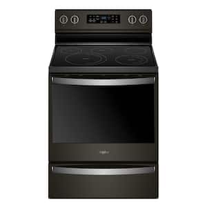 6.4 cu. ft. Electric Range in Black Stainless with Frozen Bake Technology
