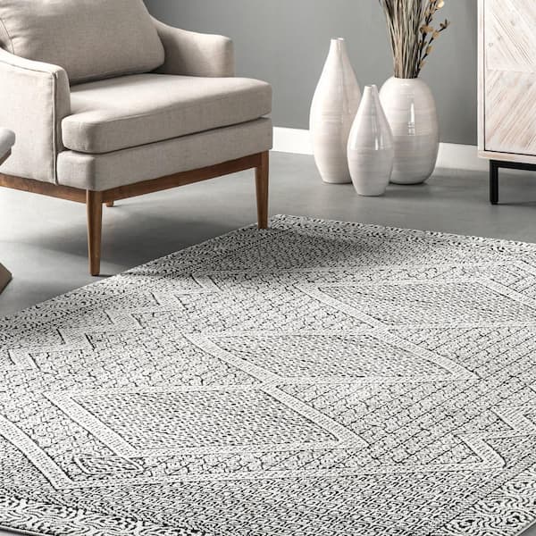 Home Decorators Collection Mozaik Tribal Light Gray 5 ft. x