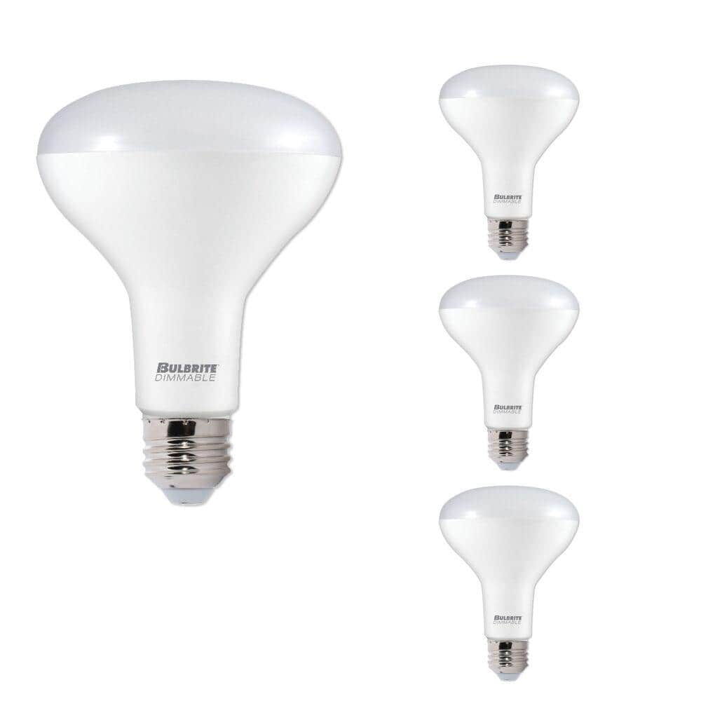 75-Watt Equivalent Dimmable Aluminum Finish BR30 Medium E26 LED Light Bulb,