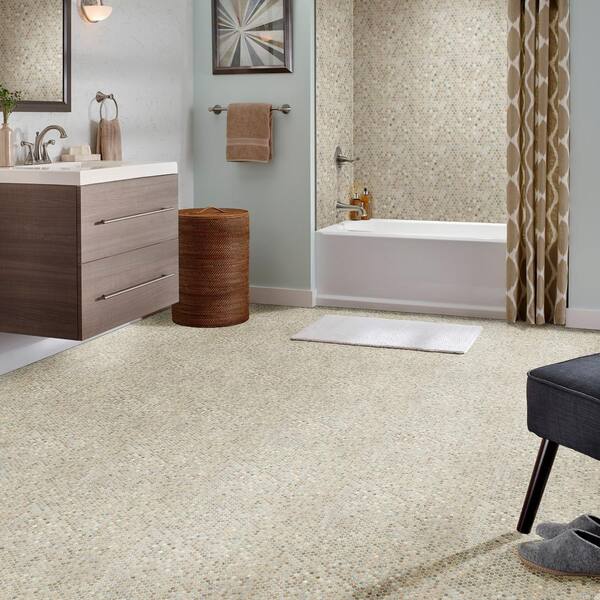 1 Cork Mosaic Tile for Floors, Walls, Bathroom, Kitchen Penny Round Tile  Newest in Cork Flooring 