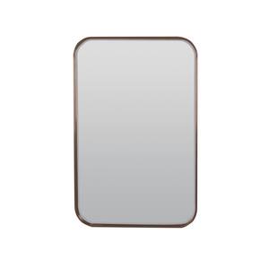 Curve 20 in. W x 30 in. H Framed Rectangular Bathroom Vanity Mirror in Metallic