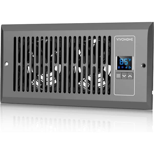 VIVOHOME 120 CFM Wall Mounted Quiet Smart Register Booster Fan with Thermostat Control in Grey