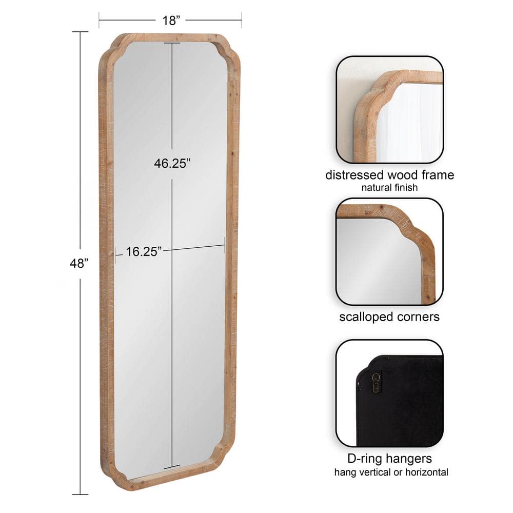 Marston Rustic Brown Full Length Wood Framed Mirror