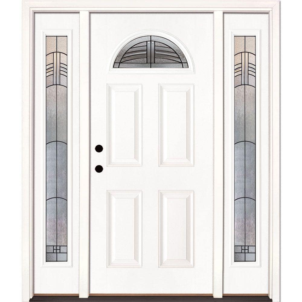 63.5 in. x 81.625 in. Rochester Patina Fan Lite Unfinished Smooth Right-Han