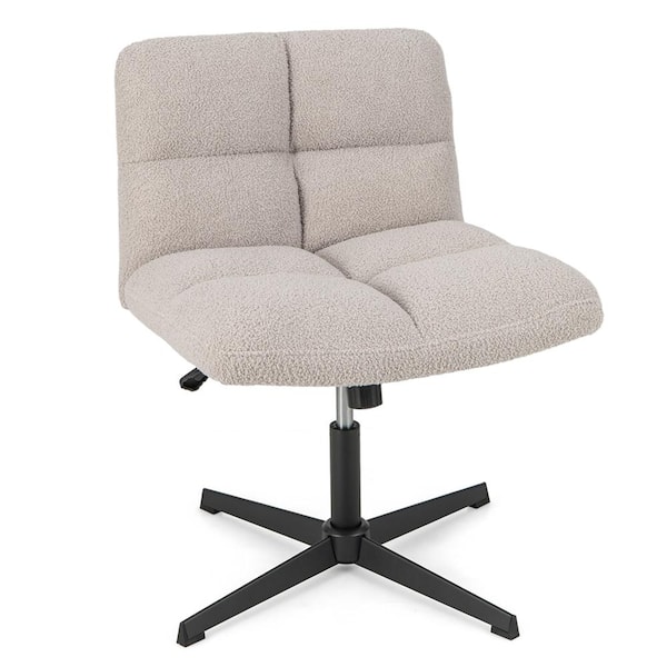 Costway Fabric Swivel Ergonomic Office Desk Chair in Grey