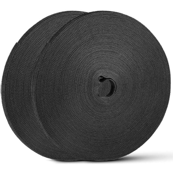 54 yds. x 1/2 in. Reusable Cable Ties Adjustable Cord Straps for Home Office Wire Bundling Hook Loop Tape 27 yds.