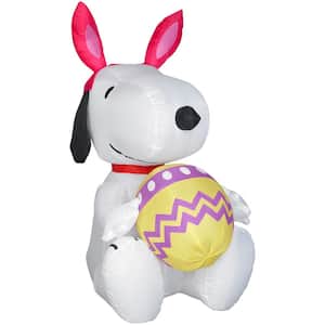 3.5 ft. Tall Airblown Easter Snoopy Holding Egg