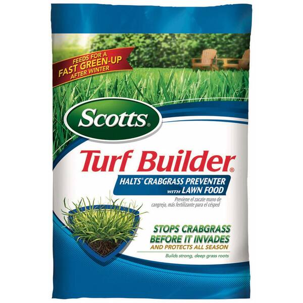 Scotts Turf Builder 32.24 lb. 12,000 sq. ft. Halts Crabgrass Preventer Lawn Fertilizer with Zero Phosphorus