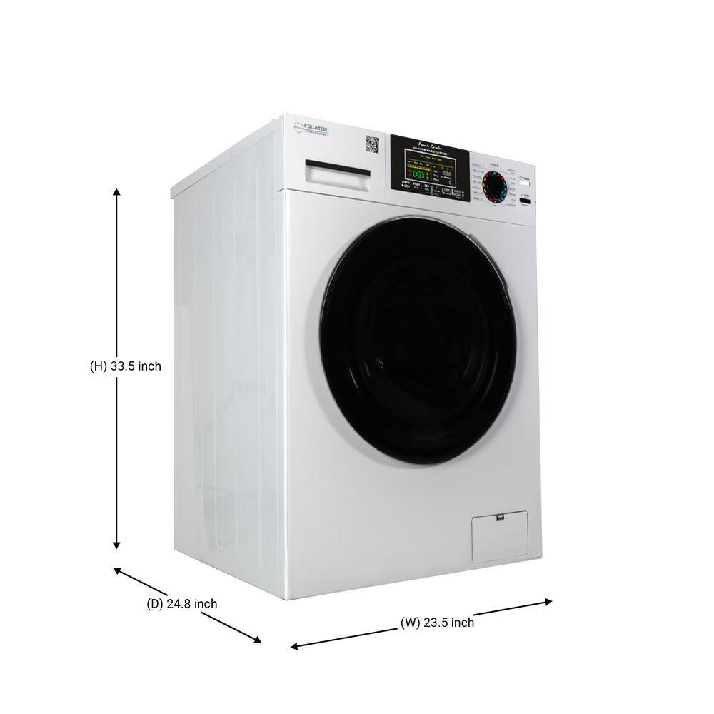 White 36" Electric Smart Combo Washer Dryer