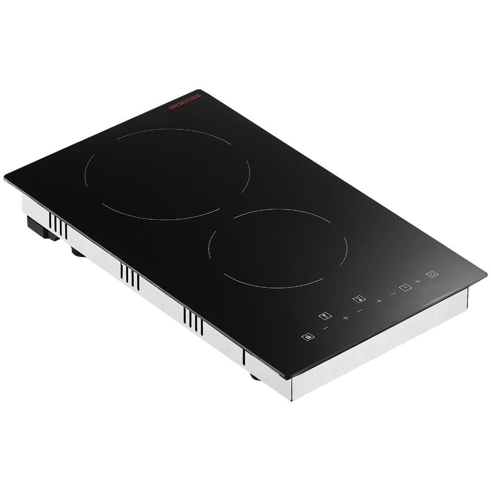 Built-In Electric Cooktop with 2 Burners, 20 in. x 11.6 in., 240-Volt Radiant Glass Top with Touch Control price history on PriceWatchPro
