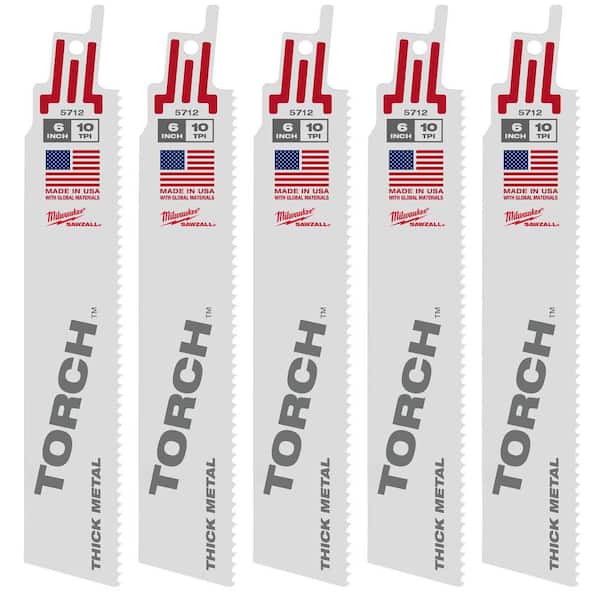 Milwaukee 6 in. 10 TPI TORCH Thick Metal Cutting SAWZALL