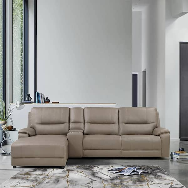 Microfiber reclining sectional discount sofa