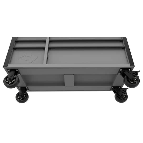 Husky Heavy-Duty 52 in. W x 20 in. D 9-Drawer Matte Gray Rolling