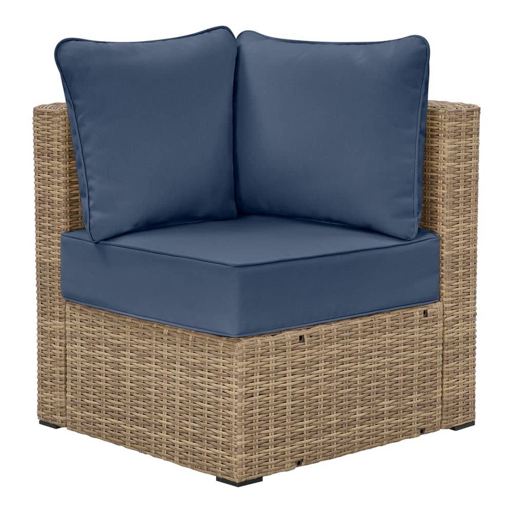 Crystal Ridge Wicker Outdoor Modular Sectional Corner Chair Navy CushionGuard Cushions price history on PriceWatchPro
