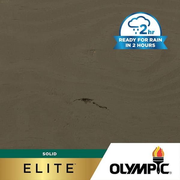 Olympic Elite 1 gal. SC-1034 Gibraltar Gray Solid Advanced Exterior Stain and Sealer in One