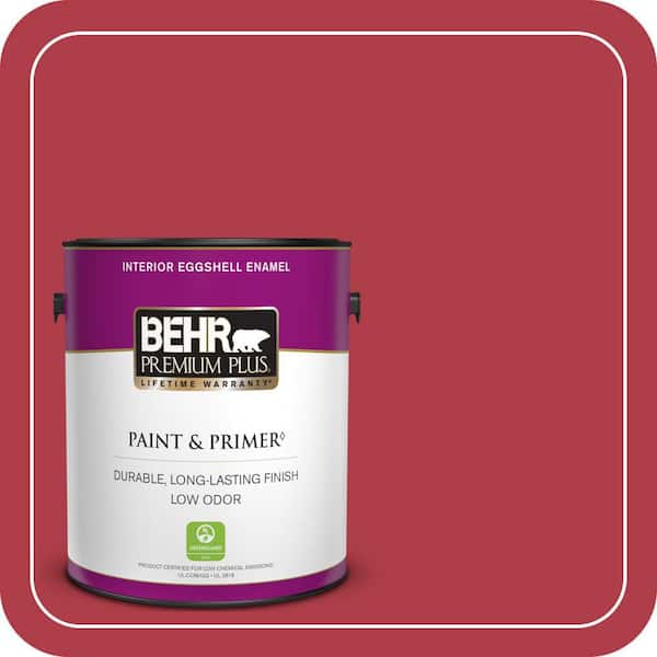 BEHR PREMIUM PLUS 1 gal. #140B-7 Frosted Pomegranate Eggshell Enamel Low Odor Interior Paint & Primer