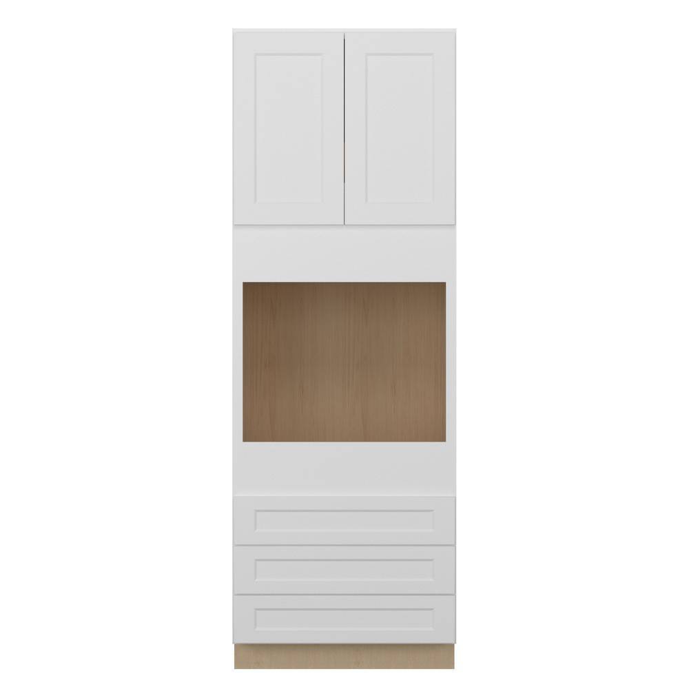Norfolk Shaker 33 in. W x 96 in. H x 24 in. D in Painted White Plywood Asse