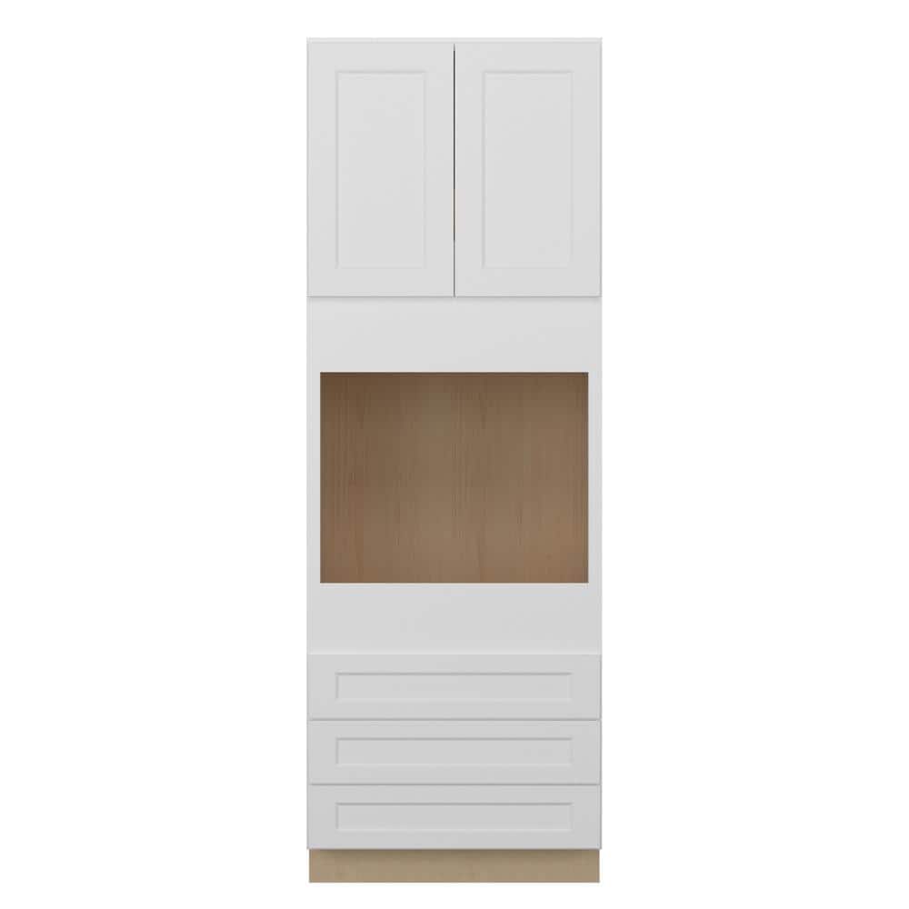 Norfolk Shaker 33 in. W x 96 in. H x 24 in. D in Painted White Plywood Assembled Oven Cabinet price history on PriceWatchPro