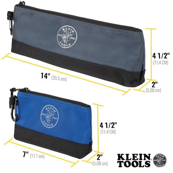 Klein Tools Zipper Bag, Canvas Tool Pouch 12.5 x 7 x 4.25-Inch 5139 - The  Home Depot