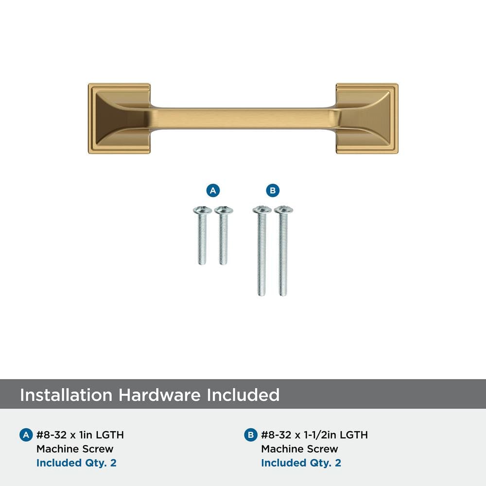 Champagne Bronze 4.5" Modern Cabinet Pull with Mounting Hardware