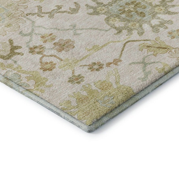 Mayfield Premium Machine Washable Abstract AMF1150 Ivory 5 ft. x 7 ft. 6 in. Area Rug