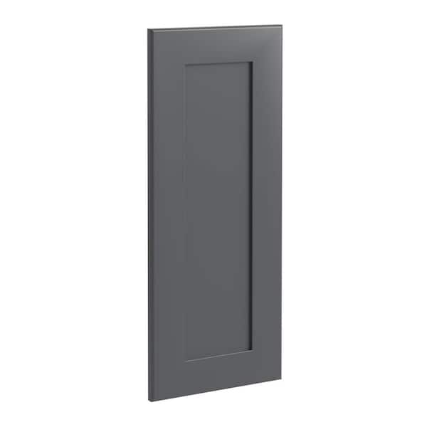 Home Decorators Collection Navarre Onyx Gray Shaker Assembled Plywood 12 in. x 30 in. x 0.75 in. Stock Matching Wall Kitchen Cabinet End Panel