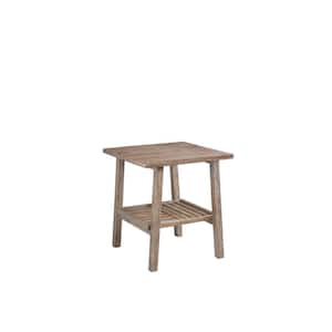 Sonoma Barnwood Wire-Brush End Table