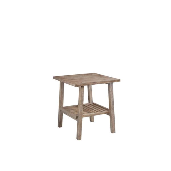 Boraam Sonoma Barnwood Wire-Brush End Table