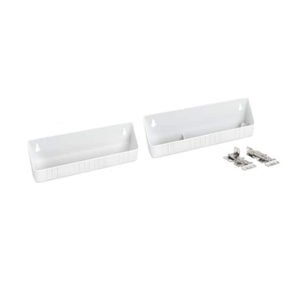Rev-A-Shelf 3.813 in. H x 11 in. W x 2.125 in. D White Polymer Tip Out Sink Front Trays and Hinges