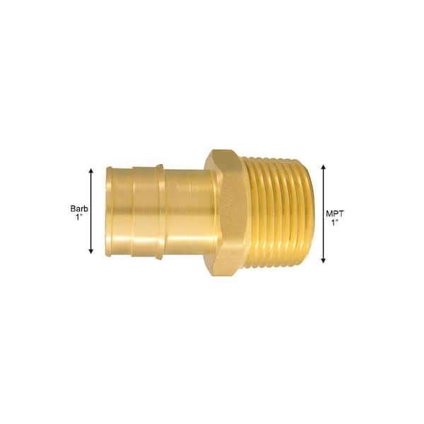 Apollo 1 in. Brass PEX-A Expansion Barb x 1 in. MNPT Male Adapter