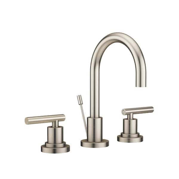 JACUZZI SALONE 8 in. Widespread 2-Handle Bathroom Faucet in Brushed Nickel
