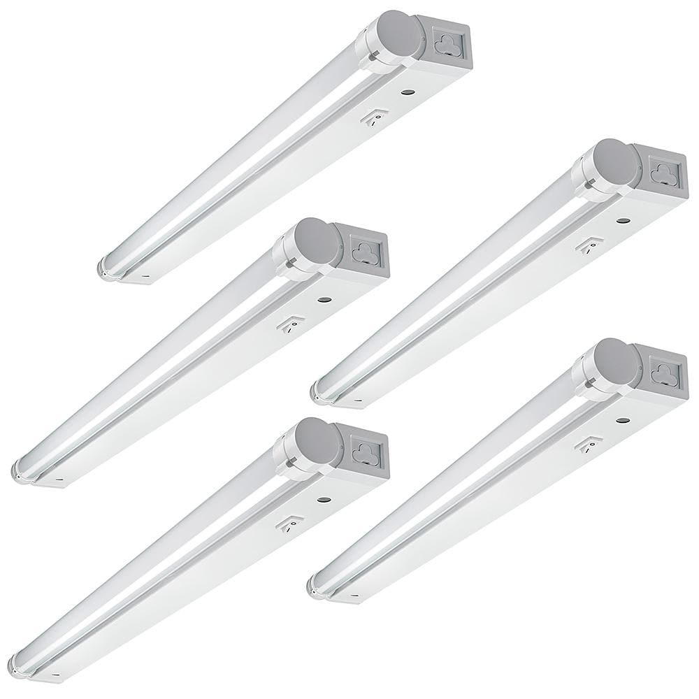 24 in. Linkable LED Beam Adjustable Under Cabinet Strip Light Plug In or Direct Wire 700 Lumens 3000K Dimmable (5-Pack) price history on PriceWatchPro