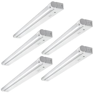 24 in. Linkable LED Beam Adjustable Under Cabinet Strip Light Plug In or Direct Wire 700 Lumens 3000K Dimmable (5-Pack)