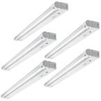24 in. Linkable LED Beam Adjustable Under Cabinet Strip Light Plug In or Direct Wire 700 Lumens 3000K Dimmable (5-Pack)